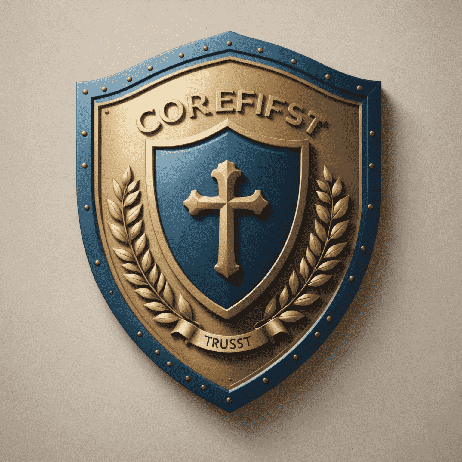 CoreFirst Trust & Service logo featuring a shield icon with a keyhole, symbolizing trust and security