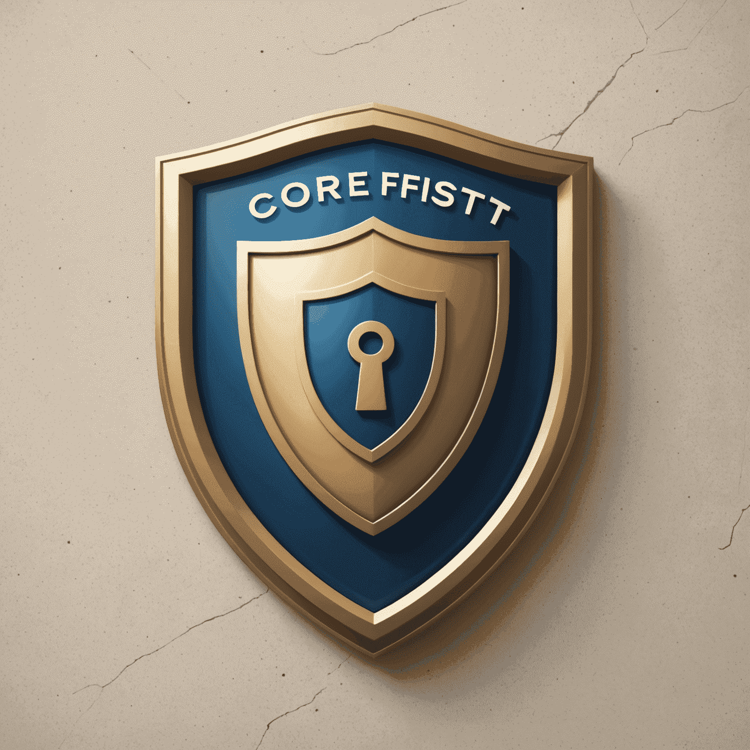 CoreFirst Trust & Service logo featuring a shield icon with a keyhole, symbolizing trust and security