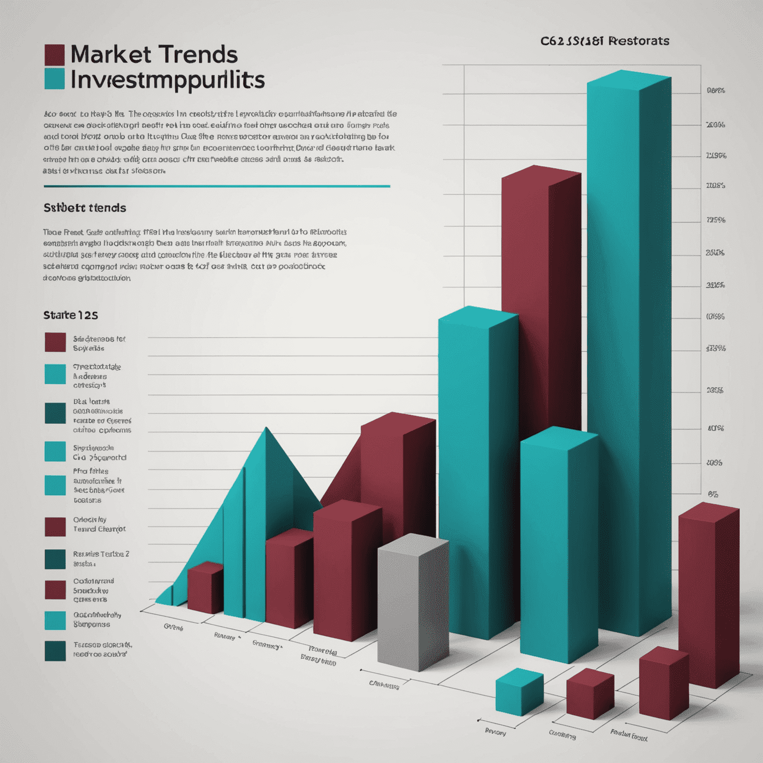 A graph showing market trends and investment opportunities for Q4 2024, with lines in burgundy, teal, and gray colors representing different asset classes