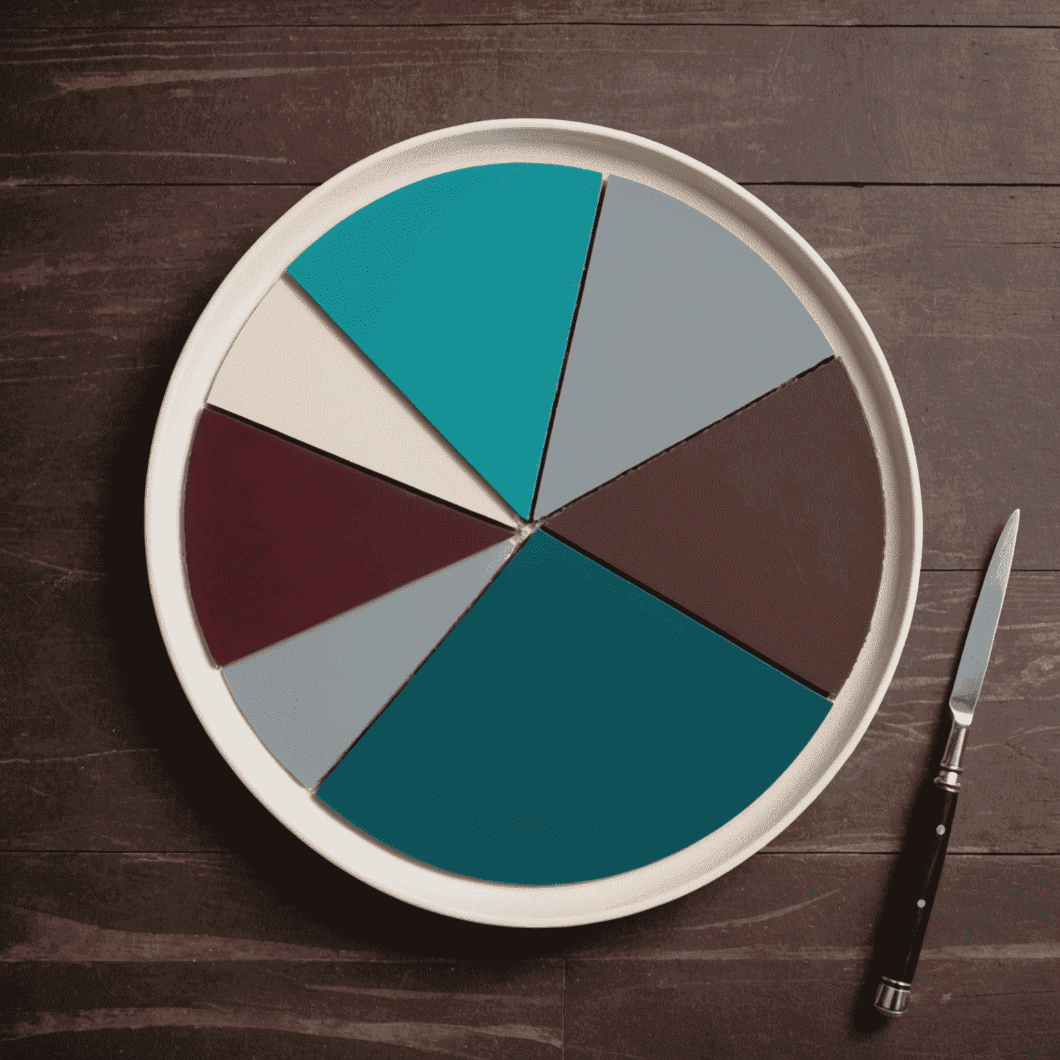 A pie chart showing recommended asset allocation with slices in burgundy, teal, and gray representing equities, fixed income, and alternative investments